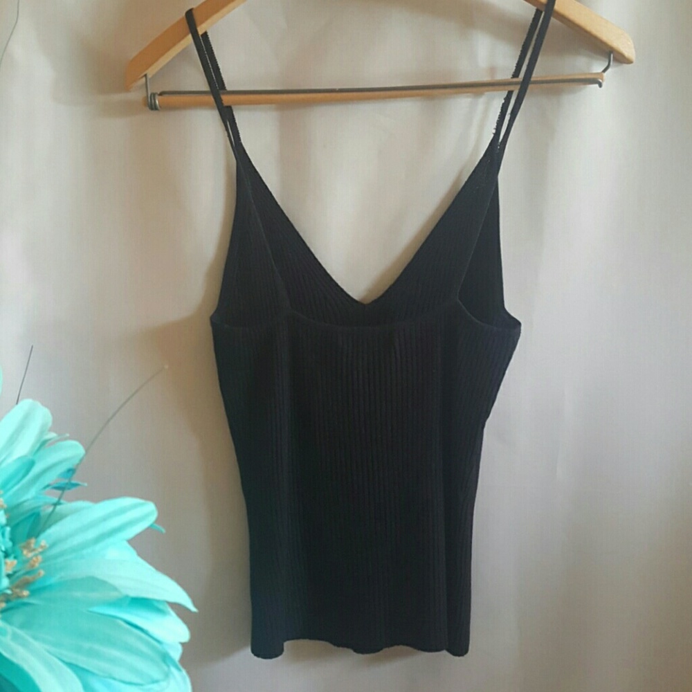 Guess Collection Ribbed Tank Large Black - Picture 2 of 2